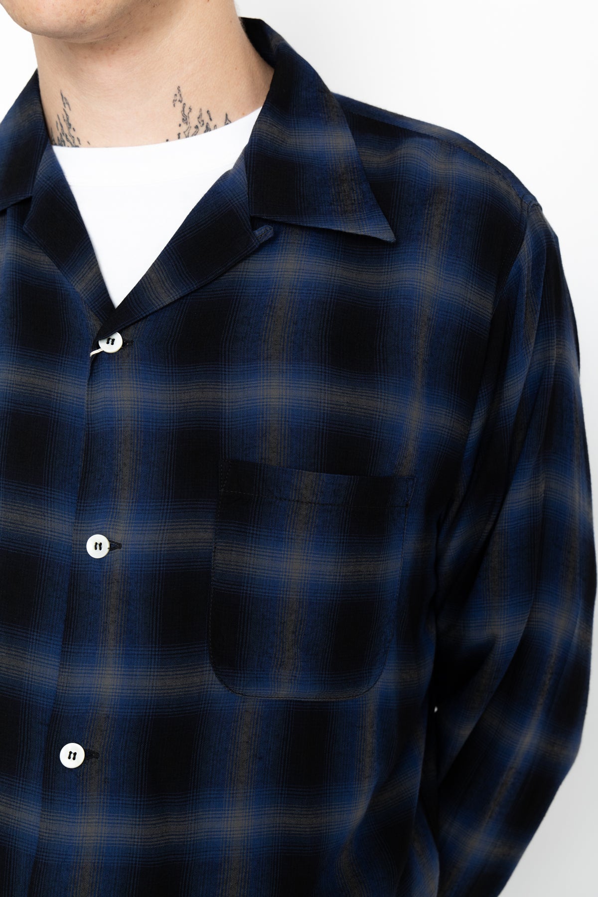 期間限定キャンペーン SD OMBRE CHECK WOOL SHIRT Green L - marvit.com.br