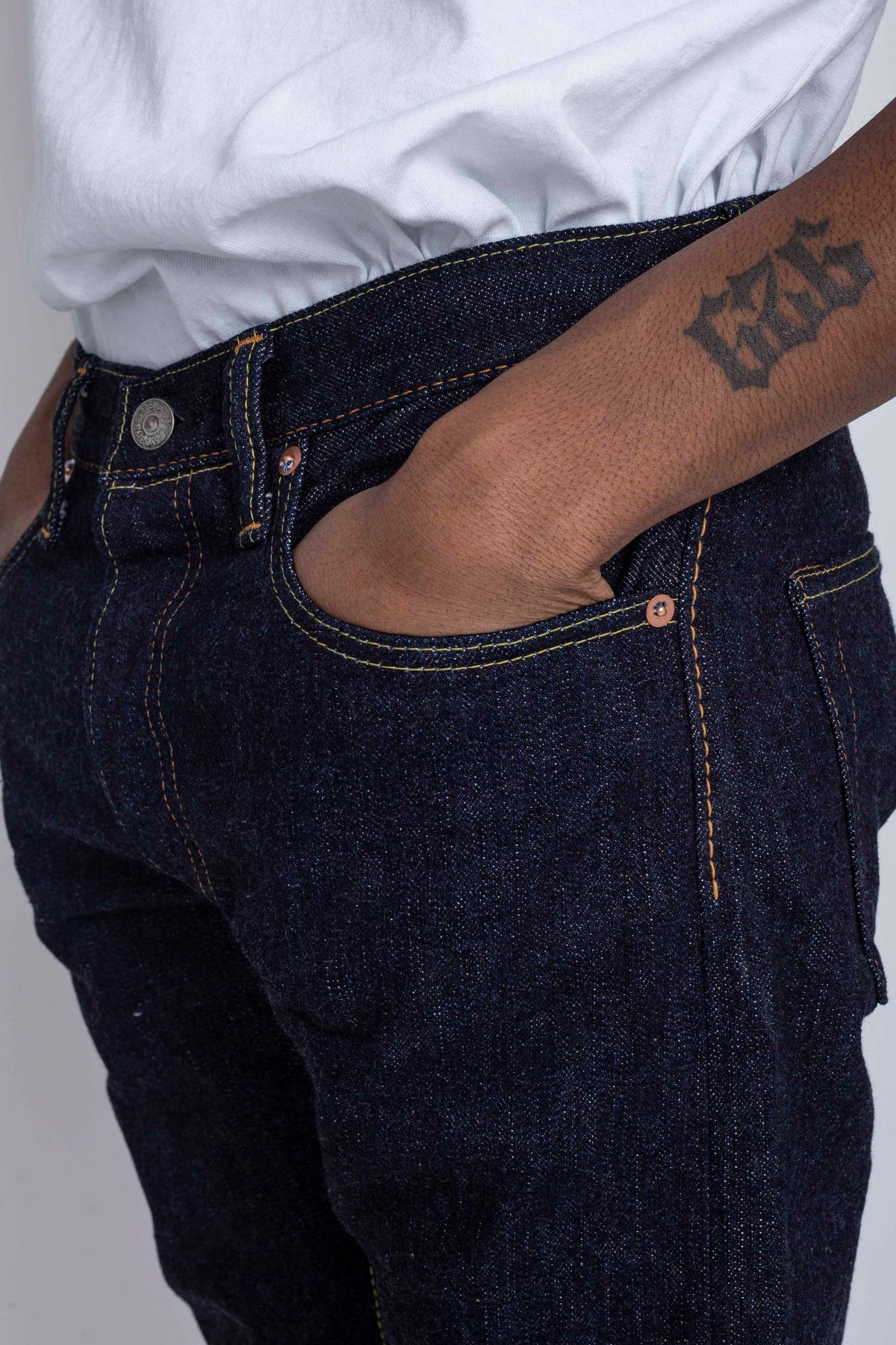 XX-013 Slim Tapered Jeans Blue In Green Exclusive Version – BLUE IN ...